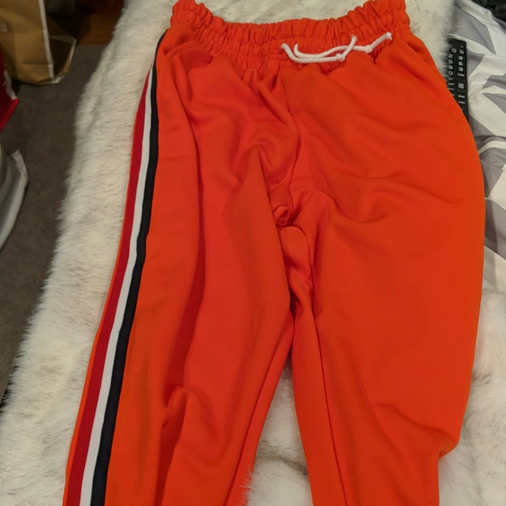 Dollskill orange anklet pants with stripes